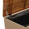 vidaXL Gartentruhe Beige 110x55x63 cm Poly Rattan Akazienholz