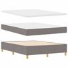 vidaXL Boxspringbett mit Matratze Taupe 140 x 200 cm Stoff