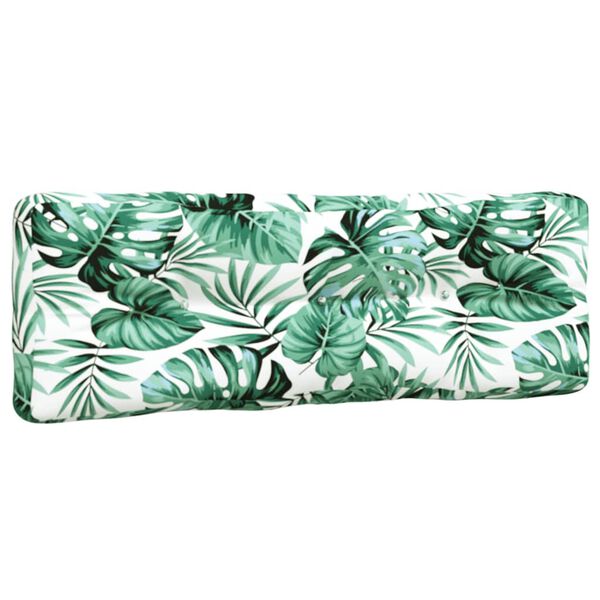 vidaXL Palettenkissen 3-tlg. Blattmuster Stoff