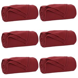 vidaXL Wohndecken 6 stk. Bordeauxrot 270 x 240 cm 5.08 kg Fleece