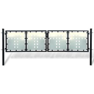 vidaXL Schwarzes Einzeltor f&uuml;r Z&auml;une 300 x 75 cm