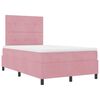 vidaXL Boxspringbett mit Matratze mit Kopfteil Rosa 120 x 190 cm Stoff