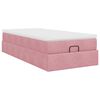 vidaXL Ottoman-Bett mit Matratze Rosa 80x200 cm Samt