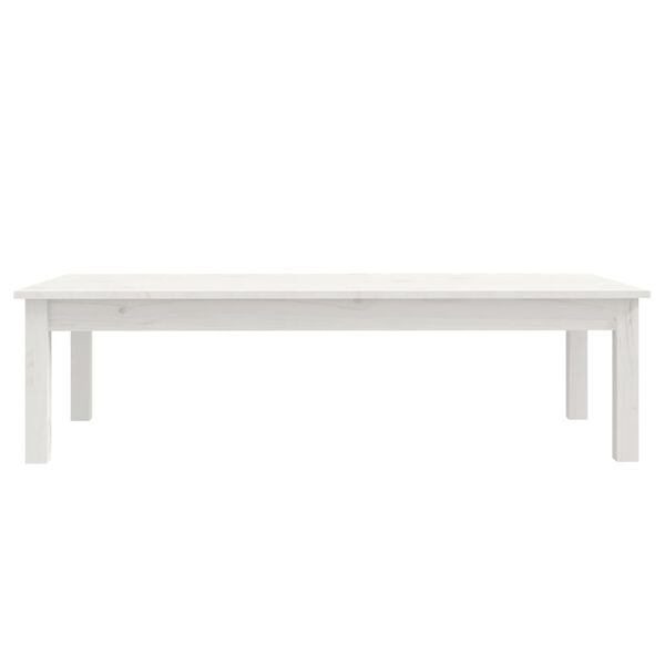 vidaXL Couchtisch Wei&szlig; 110x50x30 cm Massivholz Kiefer