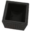 vidaXL Garten-Hochbeet 3-tlg. Poly Rattan Schwarz