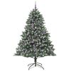 vidaXL K&uuml;nstlicher Weihnachtsbaum mit 300 LEDs mit St&auml;nder Gr&uuml;n 210 cm