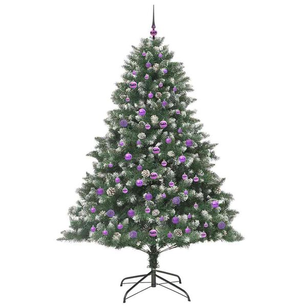 vidaXL K&uuml;nstlicher Weihnachtsbaum mit 300 LEDs mit St&auml;nder Gr&uuml;n 210 cm