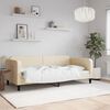 vidaXL Tagesbett Creme 100x200 cm Stoff