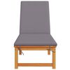 vidaXL Sonnenliege mit Kissen Braun 53 x 202 x 89cm Massivholz Akazie