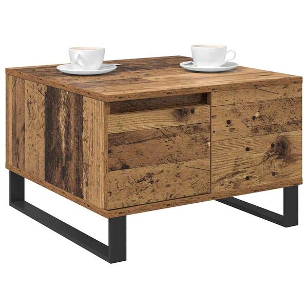 vidaXL Couchtisch Altholz 55 x 55 x 36,5 cm Holzwerkstoff