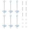 vidaXL Erdanker 6 pcs Silber &Oslash;10 x 30 cm Galvanisiertes Metall