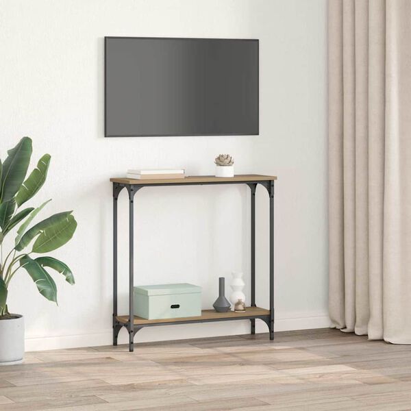 vidaXL Konsolentisch Artisan-Eiche 75 x 22,5 x 75 cm Holzwerkstoff