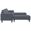 vidaXL Sofa Set Dunkelgrau Samt