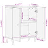 vidaXL Beistellschrank 60x33x75 cm Massivholz Mango