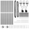vidaXL Zaunpfosten 13 pcs Grau Stahl