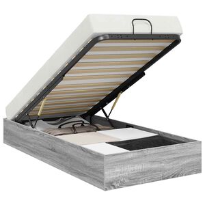 vidaXL Ottoman Bettgestell mit Speicher Sonoma-Grau 193 x 75,5 x 25 cm