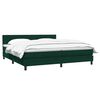 vidaXL Boxspringbett mit Matratze Dunkelgr&uuml;n 180x220 cm Samt