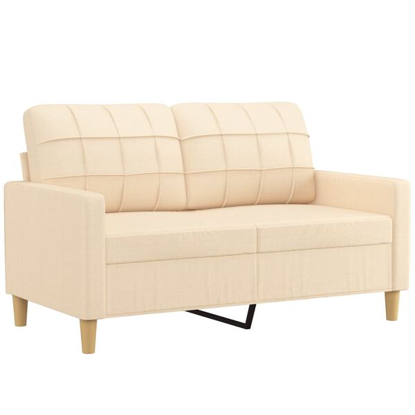 vidaXL 2-Sitzer-Sofa Creme 120 cm Stoff