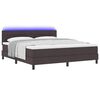 vidaXL Boxspringbett mit Matratze Dunkelbraun 180 x 200 cm Stoff