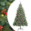 vidaXL K&uuml;nstlicher Weihnachtsbaum 300 LEDs Warmes Wei&szlig; PVC und Metall
