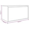 vidaXL Flurbank 80x40x45 cm Braun Eiche-Optik Holzwerkstoff