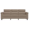 vidaXL 3-Sitzer-Sofa Taupe 180 cm Mikrofasergewebe