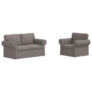 vidaXL Sofa 2 pcs Taupe