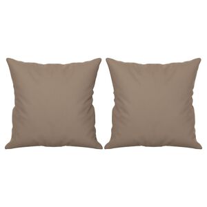 vidaXL Zierkissen 2 Stk. Taupe 40x40 cm Mikrofasergewebe