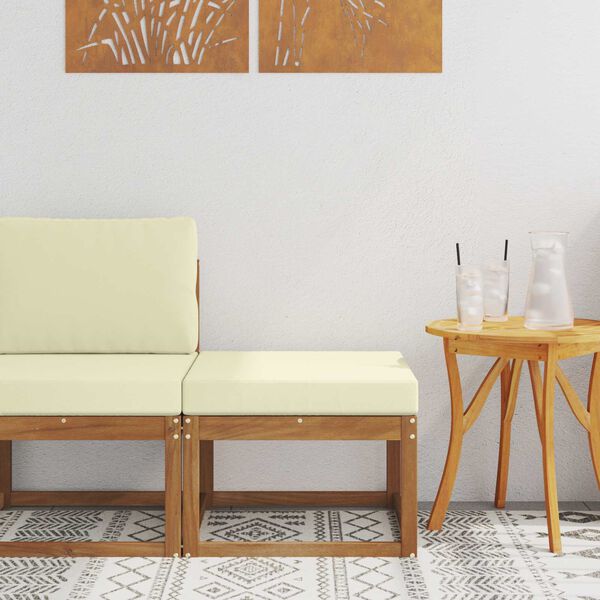 vidaXL Outdoor-Fu&szlig;hocker Massivholz Akazie Natur