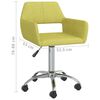 vidaXL Esszimmerstuhl Drehbar Gr&uuml;n Stoff