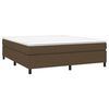 vidaXL Boxspringbett mit Matratze Dunkelbraun 180x200 cm Stoff