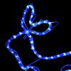 vidaXL Weihnachtsdekoration Rentiere und Schlitten Outdoor 576 LEDs