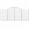 vidaXL Gabionen mit Hochbogen 5 Stk. 300x30x120/140cm Verzinktes Eisen