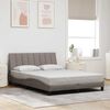 vidaXL Bettgestell ohne Matratze "Hanko" Taupe 120x200 cm Stoff