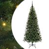 vidaXL K&uuml;nstlicher Weihnachtsbaum mit 300 LEDs Gr&uuml;n 180 cm PE und PVC