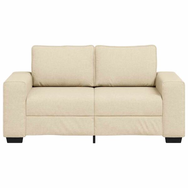 vidaXL 2-Sitzer-Sofa Creme 160x77x82 cm Stoff
