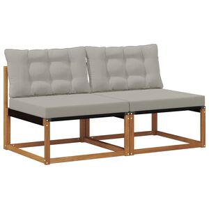 vidaXL 2 stk. Outdoor Mittelsofa Massivholz Akazie Natur