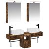 vidaXL Badezimmerschrank-Set 5 stk. Ger&auml;ucherte Eiche Holzwerkstoff