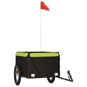 vidaXL Fahrradanh&auml;nger Schwarz und Gr&uuml;n 45 kg Eisen