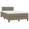 vidaXL Boxspringbett mit Matratze Taupe 120x190 cm Stoff