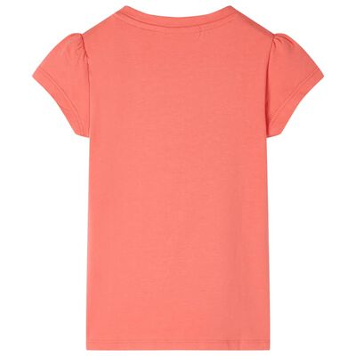 Kinder-T-Shirt mit Flügelärmeln Korallenrosa 92
