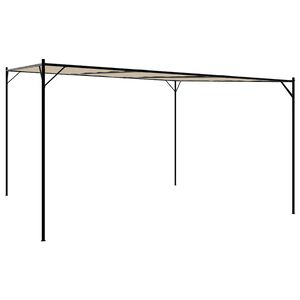 vidaXL Pavillon Beige 4x4 m 180 g/m&sup2; Stoff und Stahl