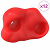 vidaXL Klettergriff 12 pcs Rot 100 x 67 x 43 mm PP