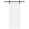 vidaXL Schiebet&uuml;r Wei&szlig; 86 x 198,5 cm Massives Kiefernholz