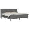 vidaXL Bettgestell mit Matratze Dunkelgrau 200 x 200 cm Samt