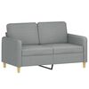 vidaXL 2-Sitzer-Sofa Hellgrau 120 cm Stoff