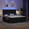 vidaXL LED Boxspringbett mit Matratze Schwarz 180 x 200 cm Stoff