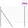 vidaXL Zaunpfosten Grau 10 x 1,5 m (36 mm Netz) Stahl und PVC