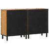 vidaXL Sideboard Set 2 pcs Natur 60 x 33,5 x 75 cm Massivholz Akazie