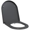 vidaXL Toilettensitz Anthrazit 49 x 36 x 4 cm Duroplast